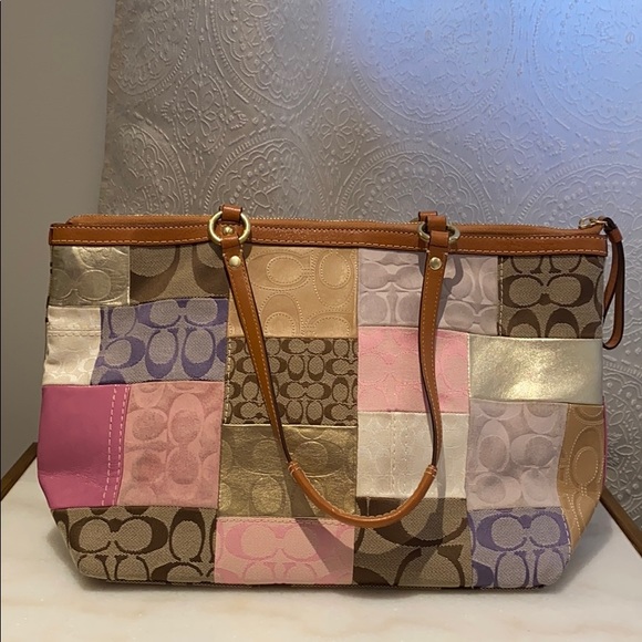 Coach Summery Patchwork Shoulder Bag